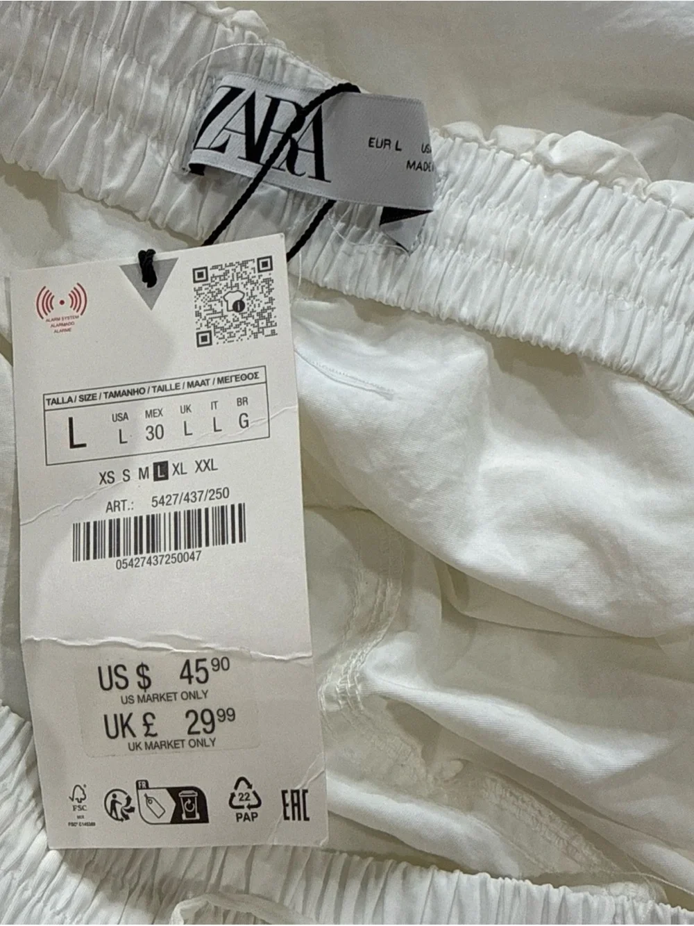 Zara crisp white